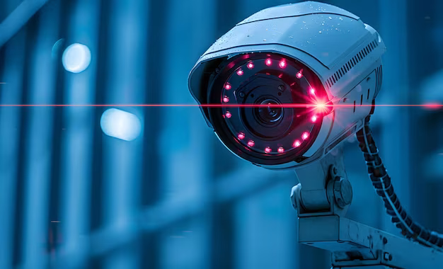 security camera with red light flashing security surveillance privacy safety concept 1132312 555